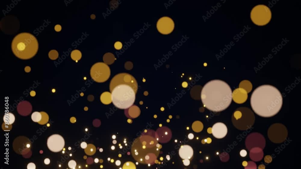 Aufkleber Abstract motion background shining gold particles.Seamless 4K loop video animation