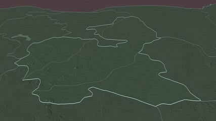 Bauchi, Nigeria - outlined. Administrative