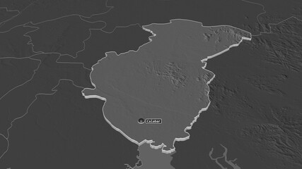 Cross River, Nigeria - extruded with capital. Bilevel