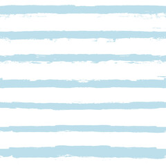 Hand drawn striped pattern, baby blue navy stripe seamless background, childish pastel brush strokes. vector grunge stripes, cute paintbrush line backdrop