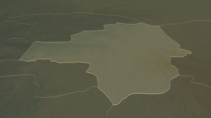 Zamfara, Nigeria - outlined. Relief © Yarr65