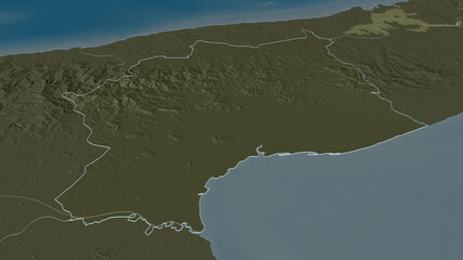 Coclé, Panama - outlined. Administrative