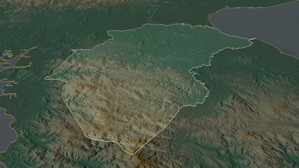 Herrera, Panama - outlined. Relief