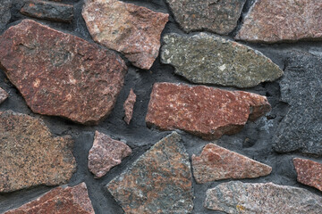 Stones with concrete texture, close up shot, background .