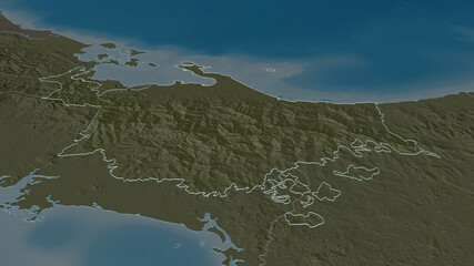 Ngöbe Buglé, Panama - outlined. Administrative
