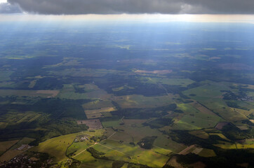 View from the airliner of Tallinn - Oslo.