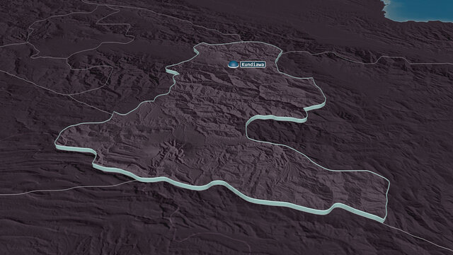 Chimbu, Papua New Guinea - extruded with capital. Administrative