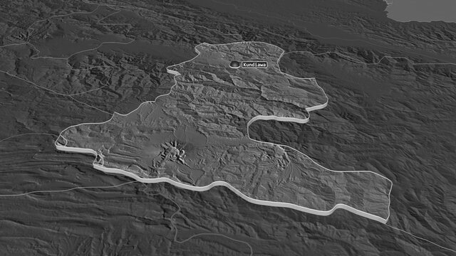 Chimbu, Papua New Guinea - extruded with capital. Bilevel