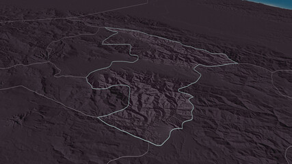 Jiwaka, Papua New Guinea - outlined. Administrative
