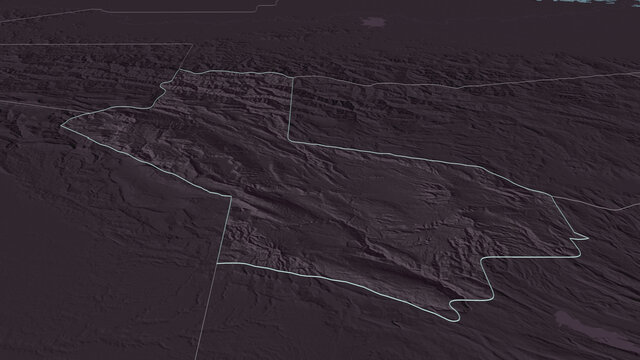 Hela, Papua New Guinea - outlined. Administrative