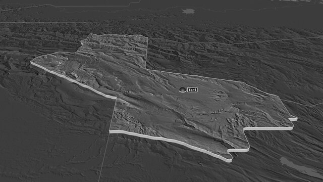 Hela, Papua New Guinea - extruded with capital. Bilevel