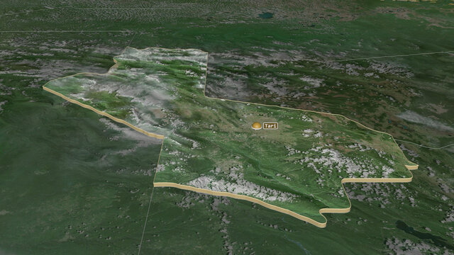 Hela, Papua New Guinea - extruded with capital. Satellite