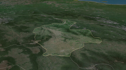 Western Highlands, Papua New Guinea - outlined. Satellite