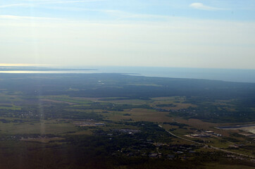 Fototapeta na wymiar View from the airliner of Tallinn