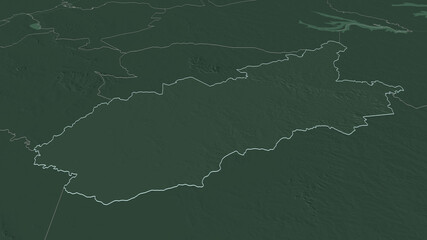 Caazapá, Paraguay - outlined. Administrative