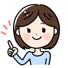 Illustration of a woman pointing finger