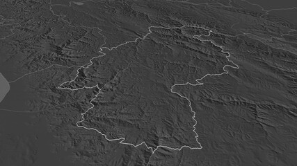 Huancavelica, Peru - outlined. Bilevel