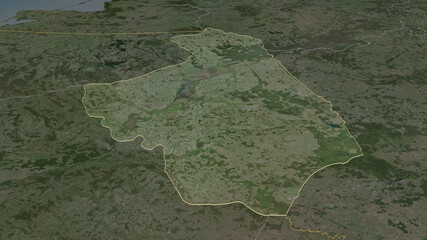 Podlachian, Poland - outlined. Satellite