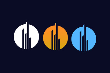 Building Logo design. Skyline city logo 