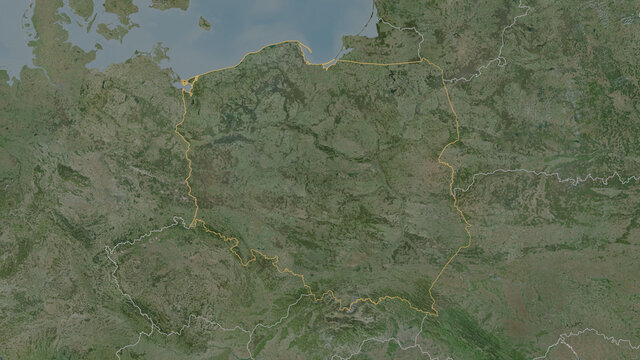 Fototapeta Poland - overview. Satellite