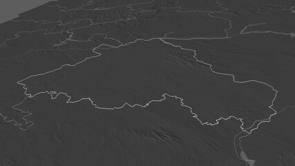 Portalegre, Portugal - outlined. Bilevel
