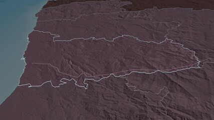 Porto, Portugal - outlined. Administrative