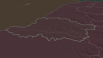 Arad, Romania - outlined. Administrative