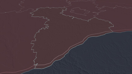 Giurgiu, Romania - outlined. Administrative