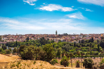 Fototapeta na wymiar panoramic view of meknes, morocco