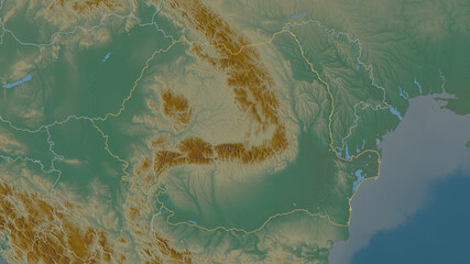 Romania - overview. Relief