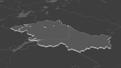 Kostroma, Russia - extruded with capital. Bilevel