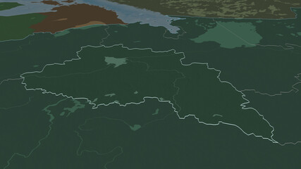 Novgorod, Russia - outlined. Administrative