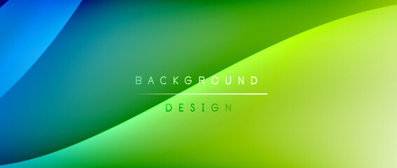 Fluid gradient waves with shadow lines and glowing light effect, modern flowing motion abstract background for cover, placards, poster, banner or flyer