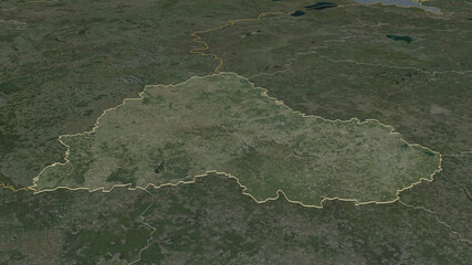 Smolensk, Russia - outlined. Satellite
