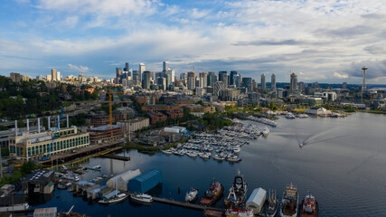 Queen Anne Hill Seattle Washington Downtown City Skyline Lake Union