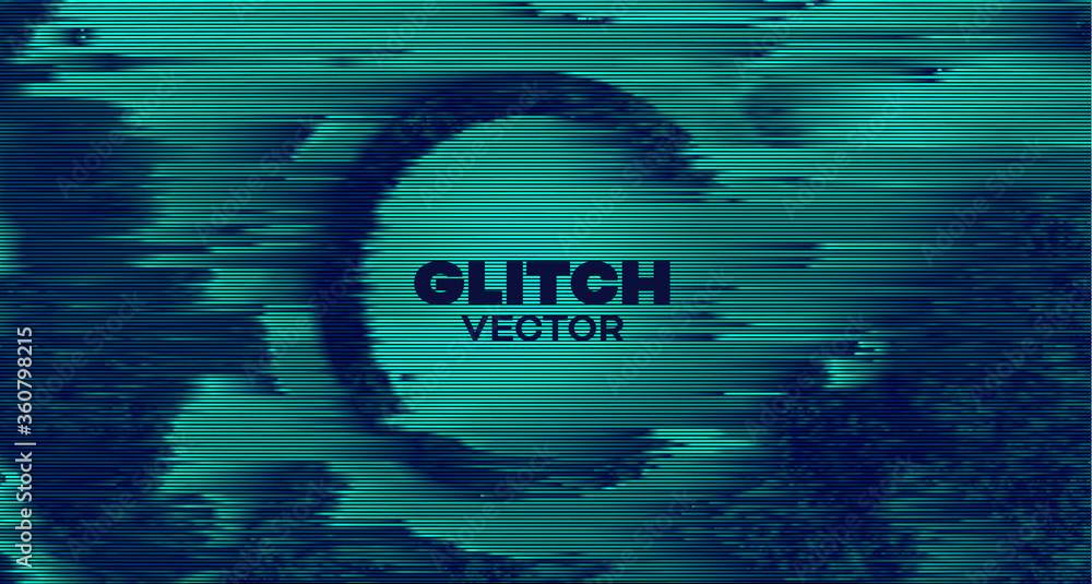 Wall mural abstract vector cover glitch. pixel sorting distorted vector background