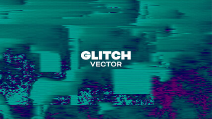 Abstract vector cover glitch. Pixel distorted error vector background