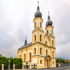Fototapeta na wymiar View at the Church of Saint Peter and Paul in Bardejov, Slovakia