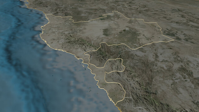 Makkah, Saudi Arabia - outlined. Satellite