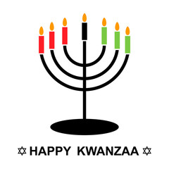 Happy kwanzaa , american design isolated on white background. Greeting card, vector illustration