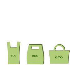 Eco bag made of ecology material. エコロジー素材で作成したエコバッグ