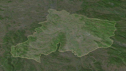 Pomoravski, Serbia - outlined. Satellite