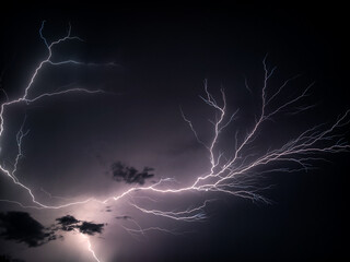lighting in the sky