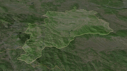 Rasinski, Serbia - outlined. Satellite