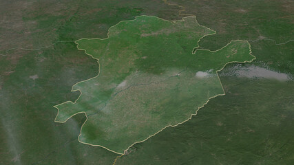 Eastern, Sierra Leone - outlined. Satellite