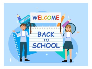 Back to school ,inspiration Flat Vector