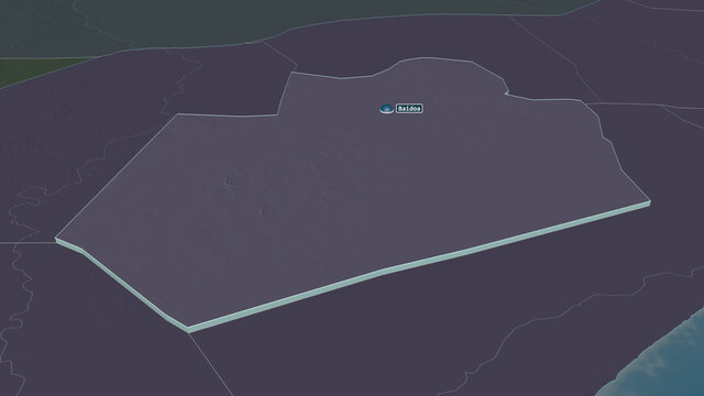 Bay, Somalia - extruded with capital. Administrative