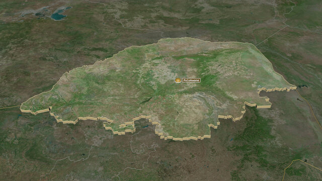 Limpopo, South Africa - extruded with capital. Satellite