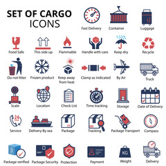 Simple Set of Delivery Related Color Vector Icons. Contains such Icons as Loading, Express Delivery, Tracking Number Search, Cargo Ship and more. Editable Stroke and fill color-01