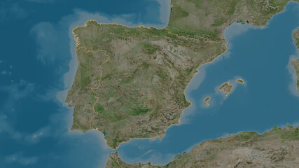 Spain - overview. Satellite